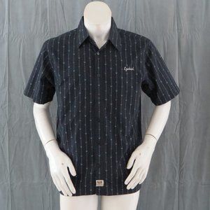 Vintage Skateboard Shirt - Ezekiel Crown Pin Stripe Button down - Men's Large